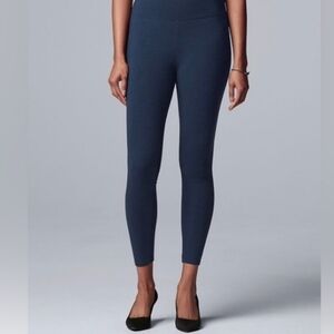 Vera Wang Luxe Cotton Leggings in Navy Sz Small NWT